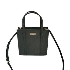 Kate Spade KI926 Kenzie Limited Saffiano PVC Small Tote Crossbody Handbag Black